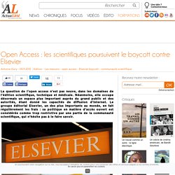 Open Access : les scientifiques poursuivent le boycott contre Elsevier