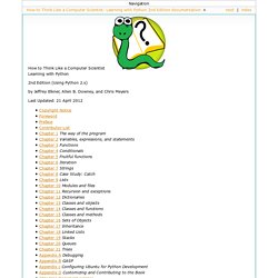 How to Think Like a Computer Scientist — How to Think Like a Computer Scientist: Learning with Python 2nd Edition documentation