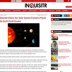 Scientist Claims Our Solar System Evicted A Planet So Earth Could Survive
