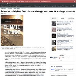 Scientist publishes first climate change textbook for college students