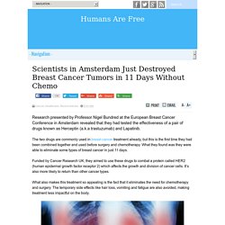 Scientists in Amsterdam Just Destroyed Breast Cancer Tumors in 11 Days Without Chemo