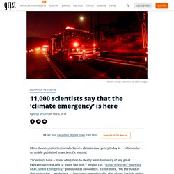 11,000 scientists say that the ‘climate emergency’ is here