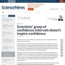 Scientists’ grasp of confidence intervals doesn’t inspire confidence