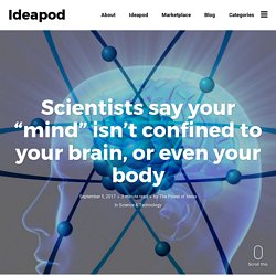 Scientists say your “mind” isn’t confined to your brain, or even your body - Ideapod