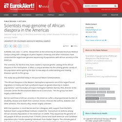 Scientists map genome of African diaspora in the Americas