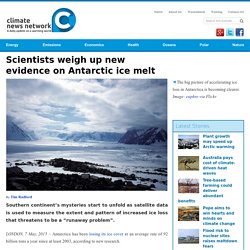Scientists weigh up new evidence on Antarctic ice melt - Climate News Network