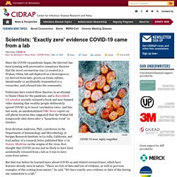Scientists: 'Exactly zero' evidence COVID-19 came from a lab