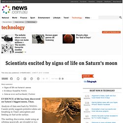 Scientists excited by signs of life on Saturn's moon