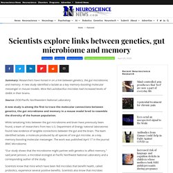 Scientists explore links between genetics, gut microbiome and memory
