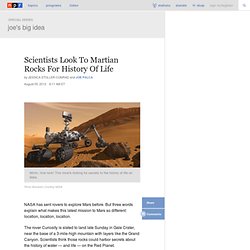 Scientists Look To Martian Rocks For History Of Life