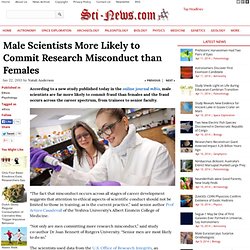 Male Scientists More Likely to Commit Research Misconduct than Females