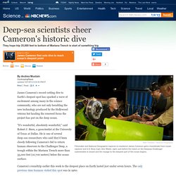 Deep-sea scientists cheer Cameron's dive - Technology & science - Science - OurAmazingPlanet