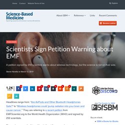 Scientists Sign Petition Warning about EMF