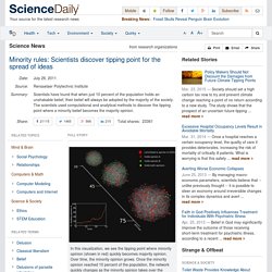 Minority rules: Scientists discover tipping point for the spread of ideas