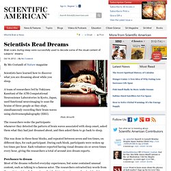 Scientists Read Dreams