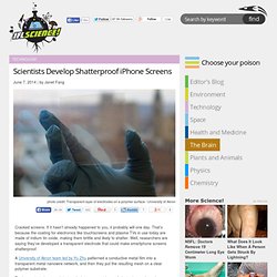 Scientists Develop Shatterproof iPhone Screens