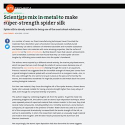 Scientists mix in metal to make super-strength spider silk