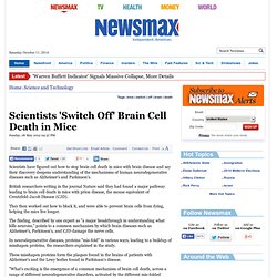Scientists 'Switch Off' Brain Cell Death in Mice