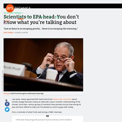 Scientists to EPA head: You don’t know what you’re talking about