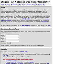 SCIgen - An Automatic CS Paper Generator