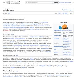 scikit-learn - Wikipedia