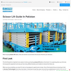 Scissor Lift Guide In Pakistan - Access Technologies