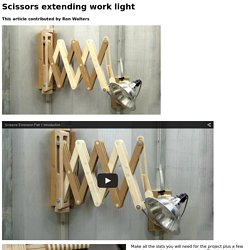 Scissors extending work light