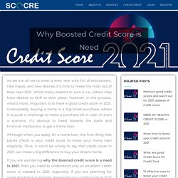 Why Boosted Credit Score is Need