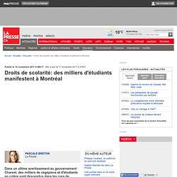 2011-11-10Droits de scolarité: des milliers d'étudiants manifestent à Montréal