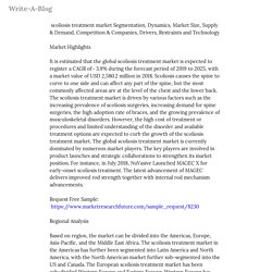 scoliosis treatment market Segmentation, Dynamics, Market Size, Supply &... — Write-A-Blog