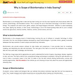 Why is Scope of Bioinformatics in India Soaring?