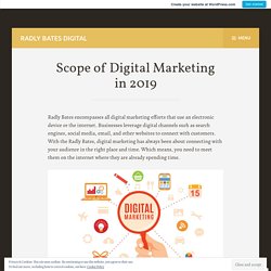 Scope of Digital Marketing in 2019