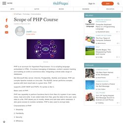Scope of PHP Course