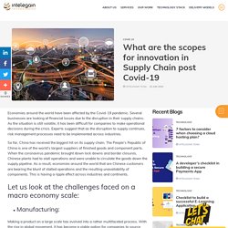 What are the scopes for innovation in Supply Chain post Covid-19