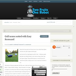 Golf scores sorted with Easy Scorecard, Android