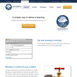 Cloud SCORM Cloud - A simpler way to deliver e-learning - SCORM