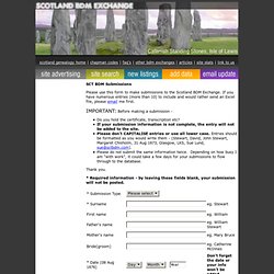 Scotland genealogy ~ a free family history resource