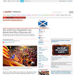 The world view of Scotland's vote: Russia turns blue, China sees red