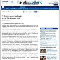A Scottish constitution to serve the common weal