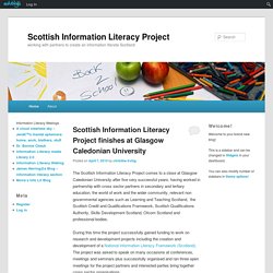 working with partners to create an information literate Scotland