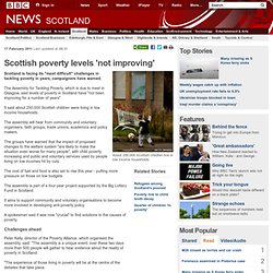Scottish poverty levels 'not improving'