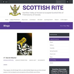 Scottish Rite - 4° Secret Master
