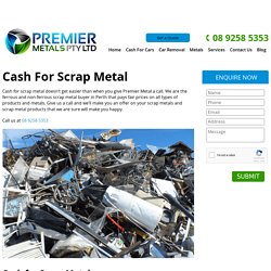 Cash For Scrap Metal Perth