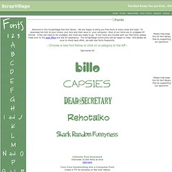 Free Scrapbooking Fonts from ScrapVillage.com