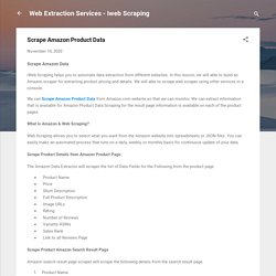 Scrape Amazon Product Data