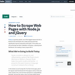 How to Scrape Web Pages with Node.js and jQuery