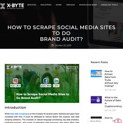 How to Scrape Social Media Sites to Do Brand Audit