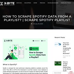 How To Scrape Spotify Data From A Playlist?
