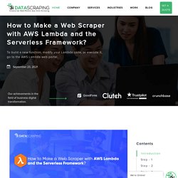 How to Make a Web Scraper with AWS Lambda and the Serverless Framework?