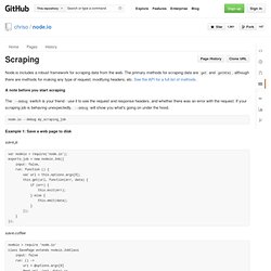Scraping · chriso/node.io Wiki
